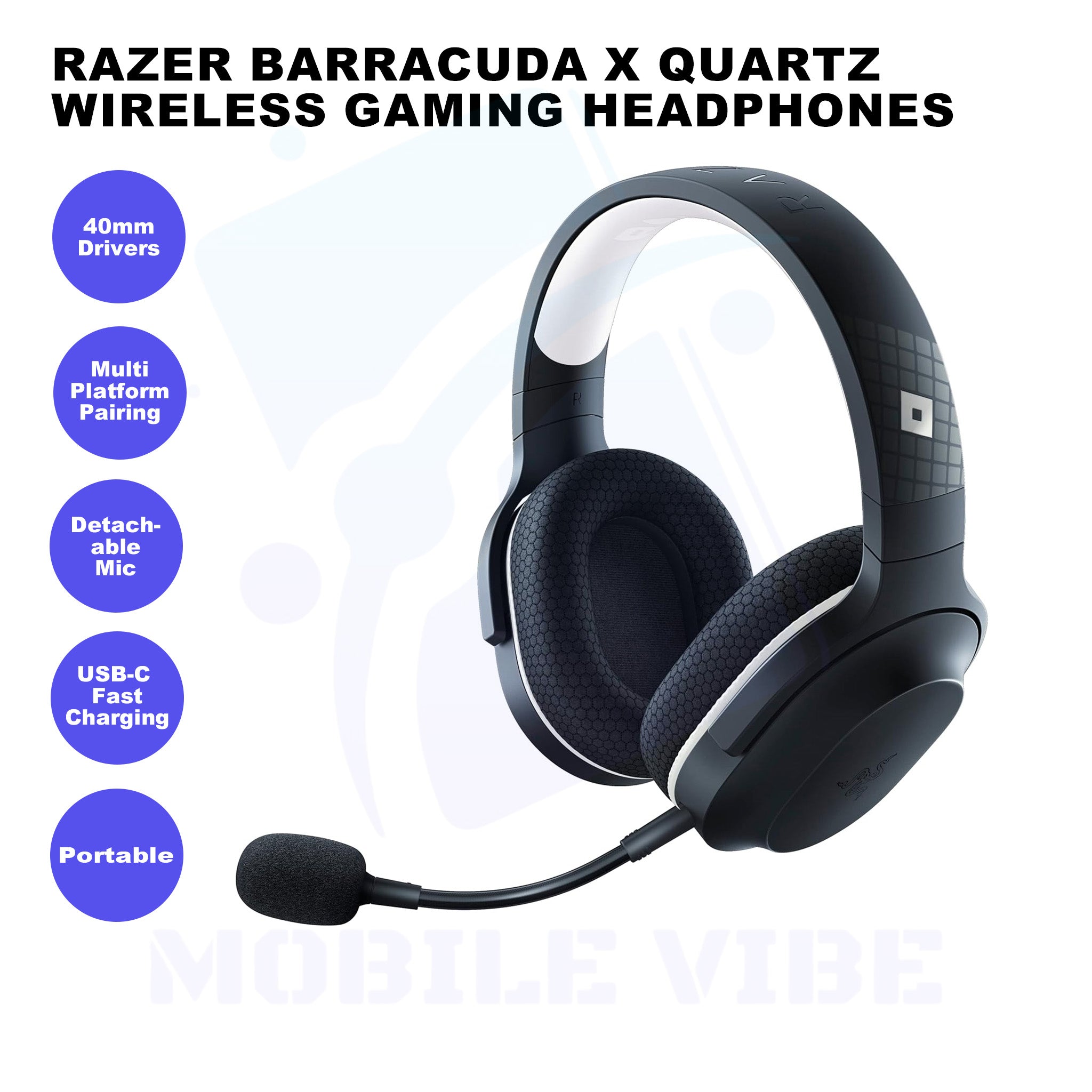 Razer Barracuda X Quartz – Wireless Gaming Headphones features