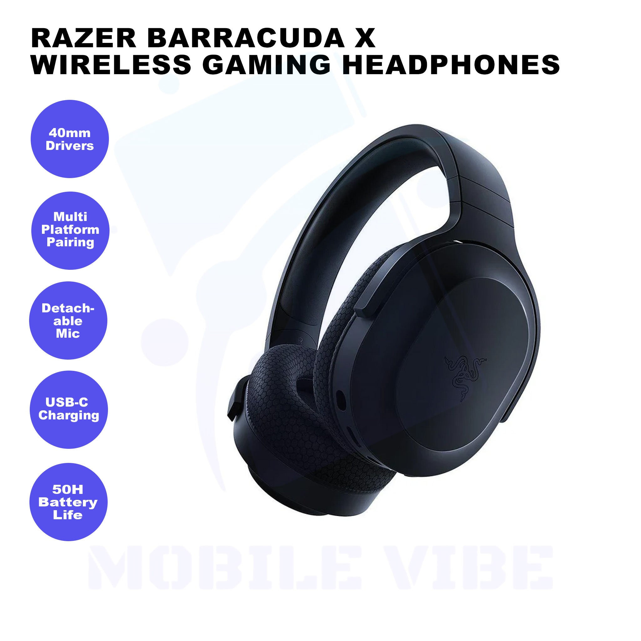 Razer Barracuda X – Multi-Platform Wireless Gaming Headphones features