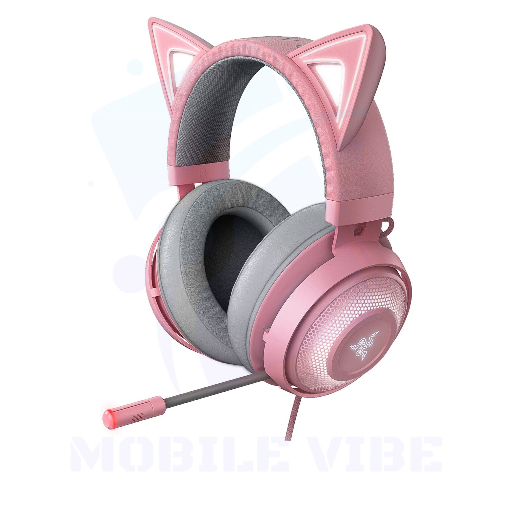Razer Kraken Kitty Edition Wired Gaming Headphones Pink with Customizable RGB Chroma Lighting