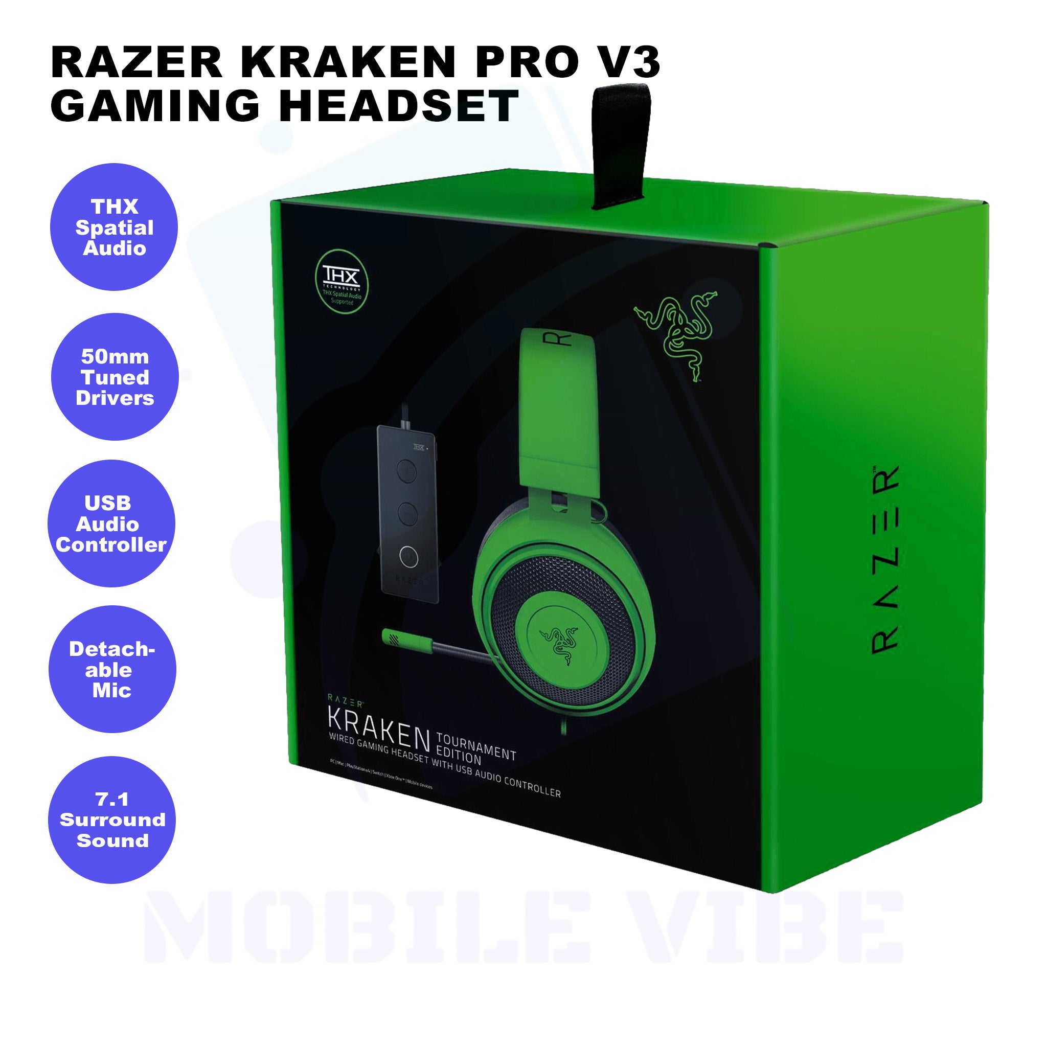 Razer Kraken Tournament Edition Gaming Headset Features