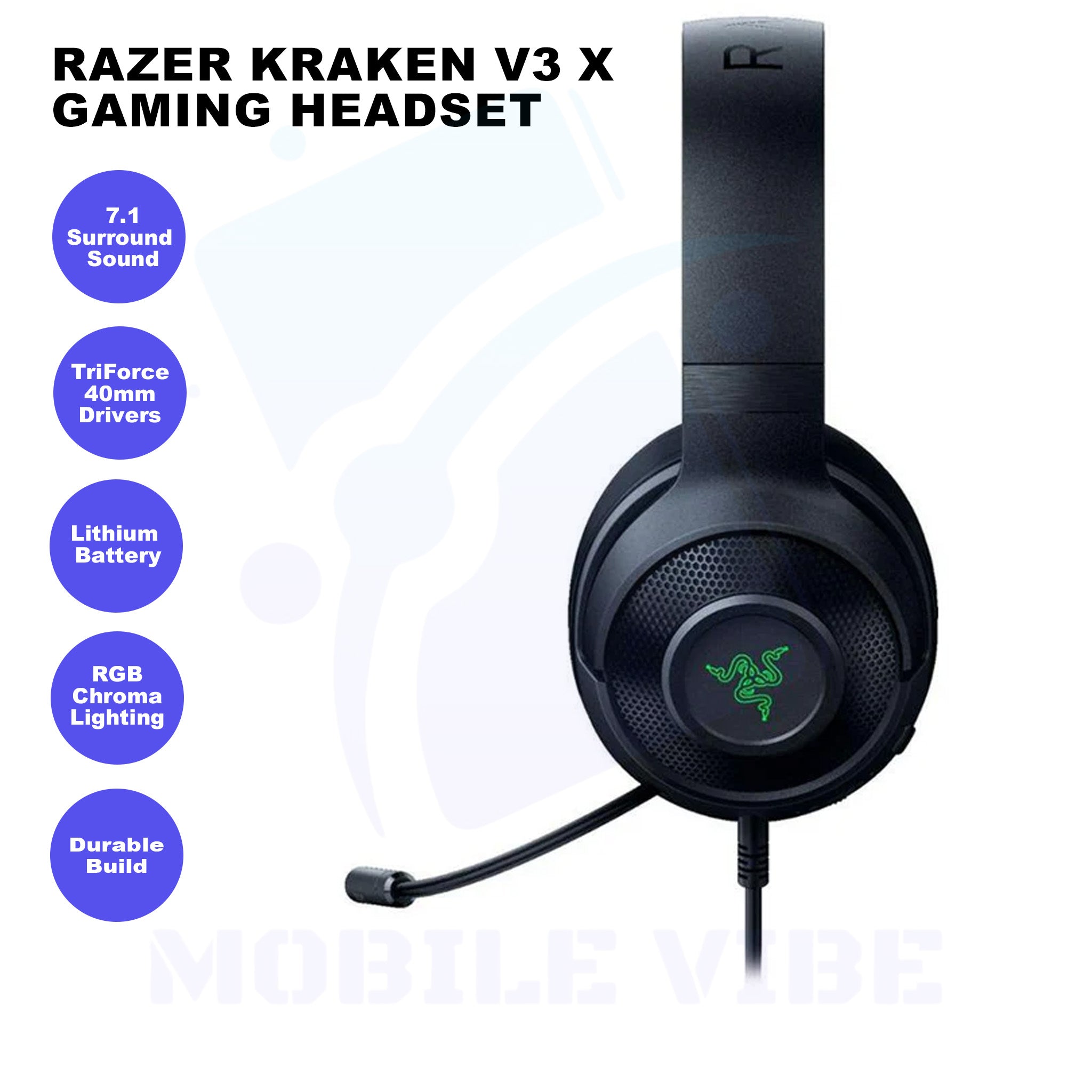 Razer Kraken V3 X Gaming Headset Features