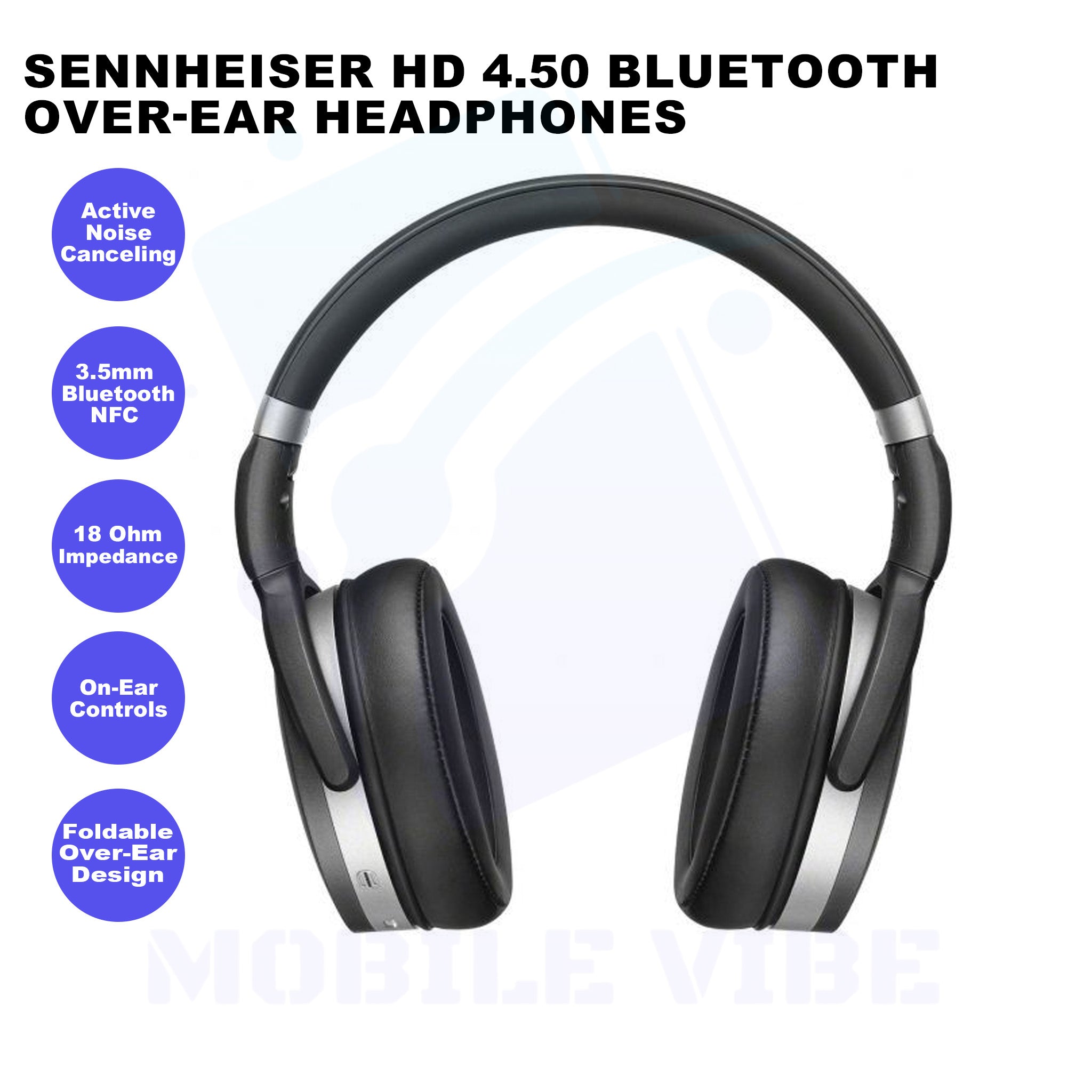 Sennheiser HD 4.50 Bluetooth Wireless Over-Ear Headphones Features