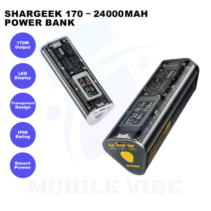 Shargeek 170 – 170 W Transparent Power Bank Features