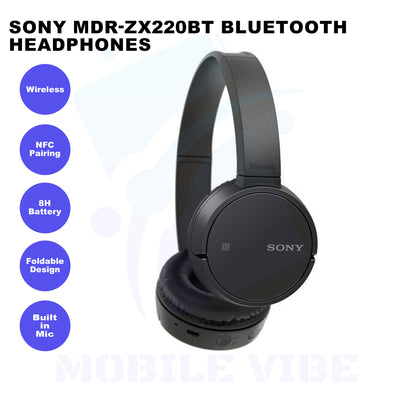 Sony MDR-ZX220BT Bluetooth Headphones Features