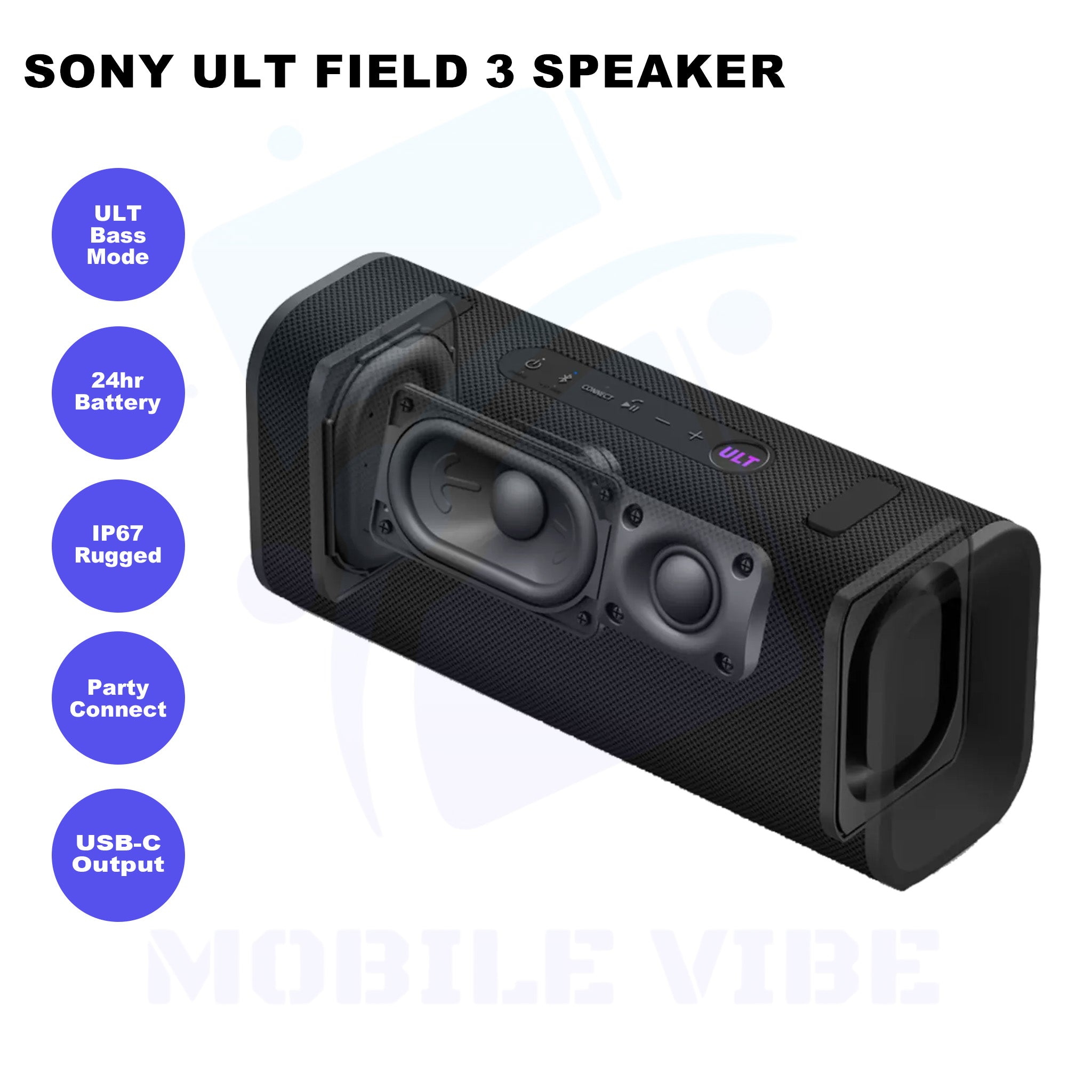 Sony ULT Field 3 – Rugged Portable Bluetooth Speaker Features