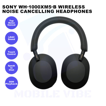 Sony WH-1000XM5/B Wireless Industry Leading Noise cancelling Bluetooth Headphones Features