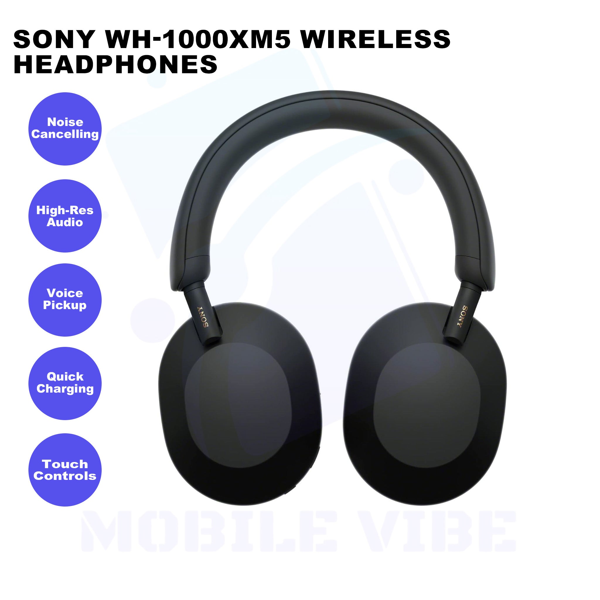 Sony WH-1000XM5 Bluetooth Wireless Noise-cancelling Headphones Features