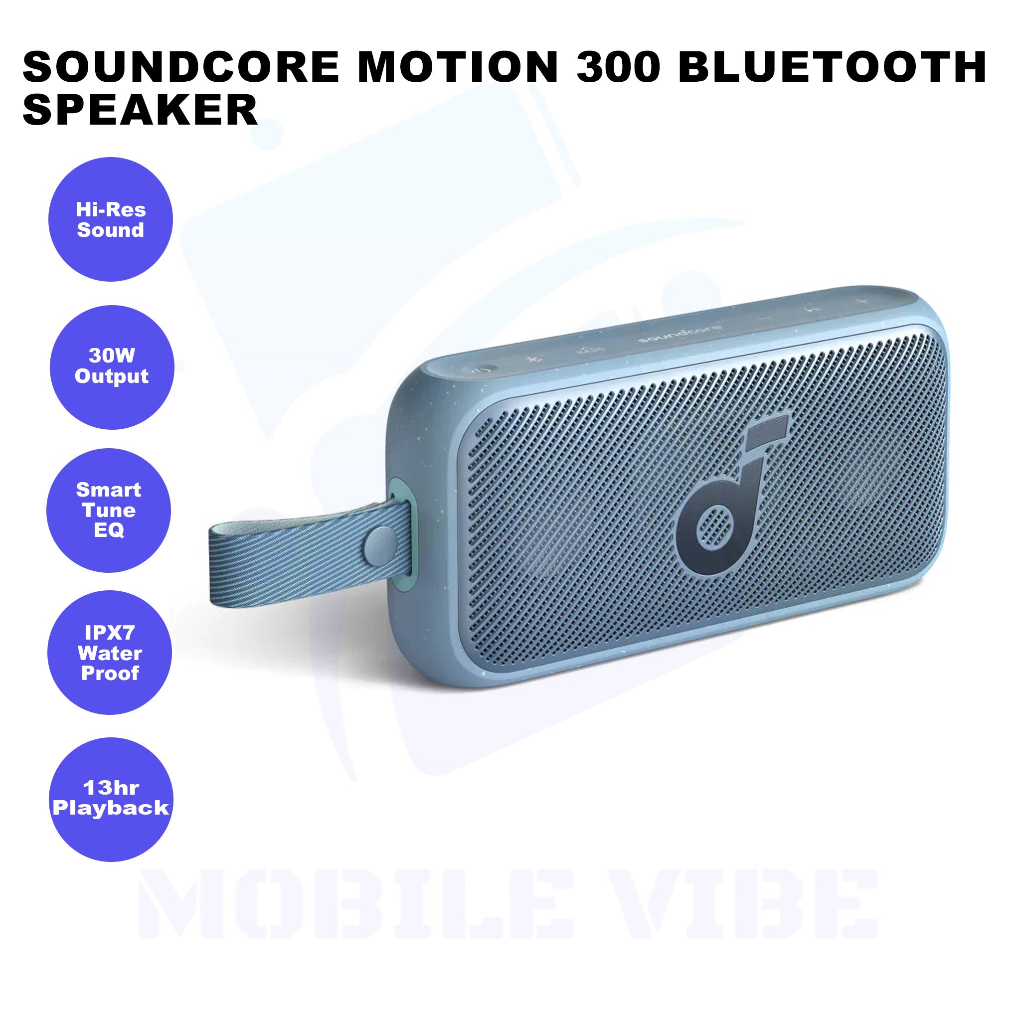 Soundcore Motion 300 – Portable Hi‑Res Bluetooth Speaker Features