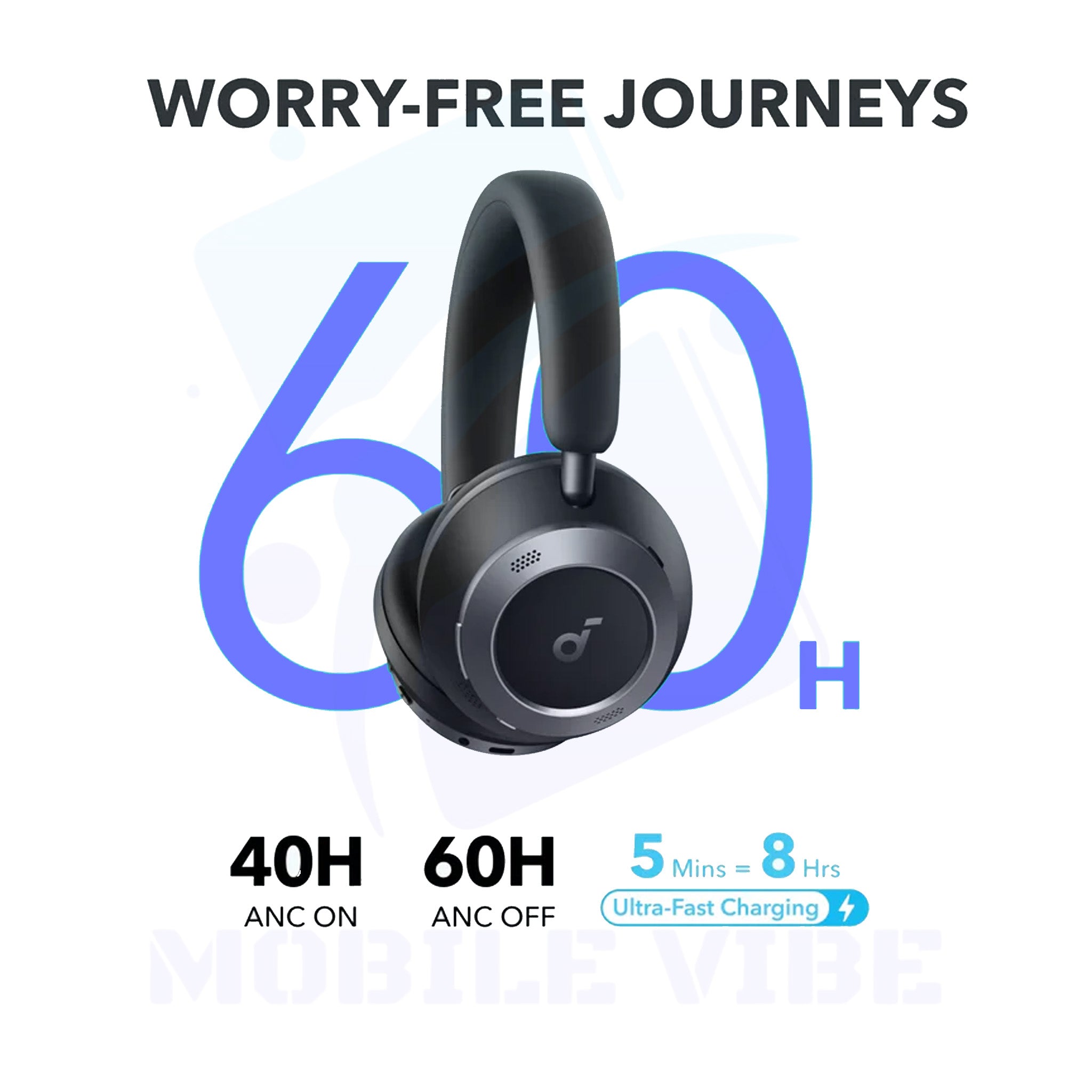 Soundcore Space One - Advanced Noise Cancelling Wireless Headphones with best battery performance