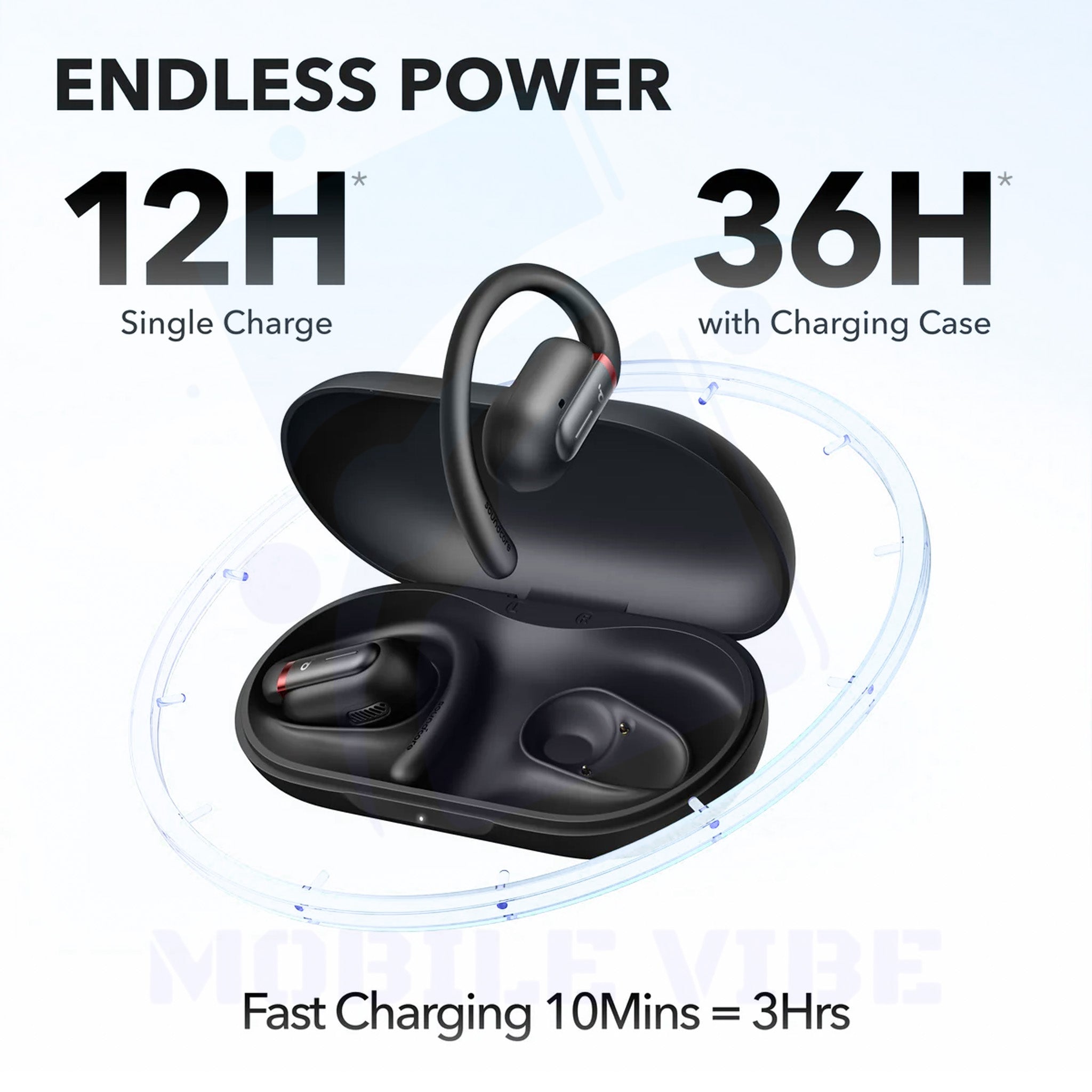 Soundcore V30i Open Ear Earbuds with endless power and fast charging