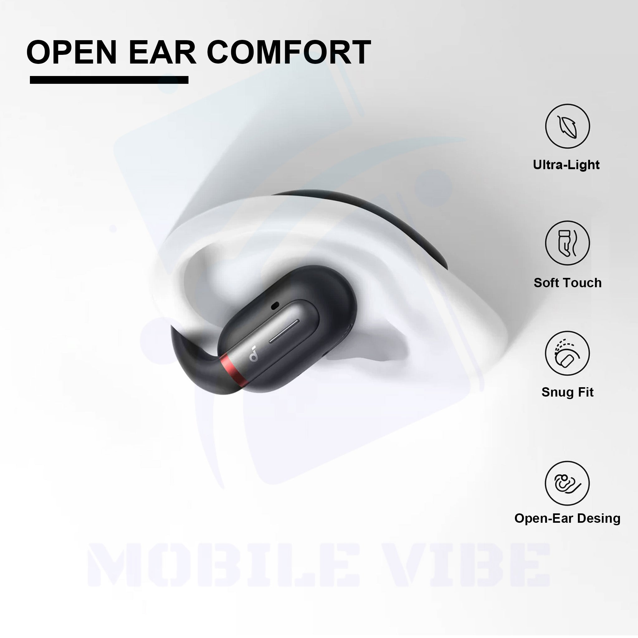 Soundcore V30i Open Ear Earbuds - Lightweight, Wireless, and Perfect for Everyday Use