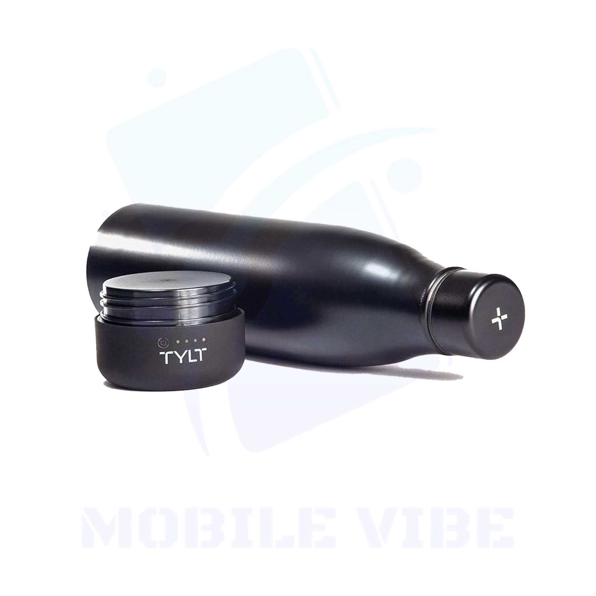 TYLT All‑in‑One 17 oz Vacuum Bottle & 5,700 mAh Portable Power Bank top view