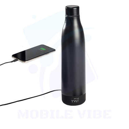 TYLT All‑in‑One 17 oz Vacuum Bottle & 5,700 mAh Portable Power Bank