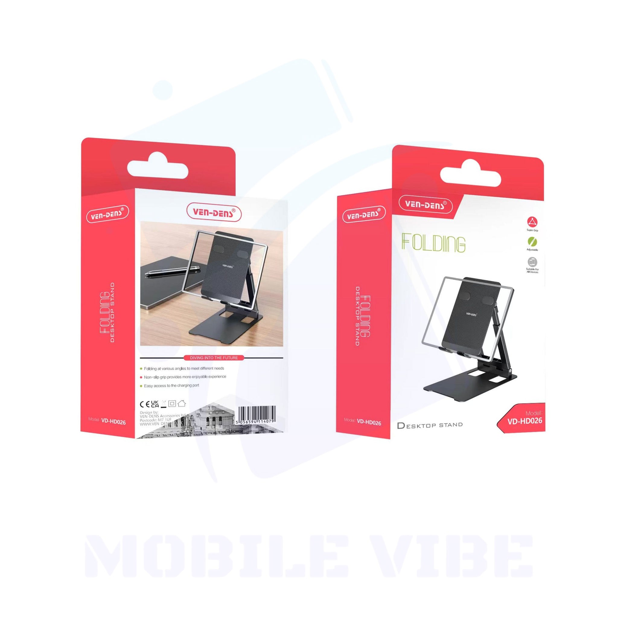 VEN-DENS Adjustable & Foldable Desktop Stand Packed