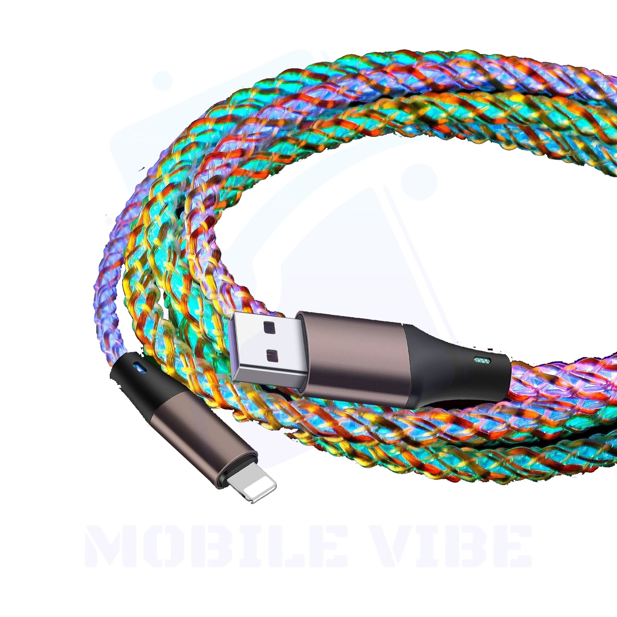 VEN-DENS RGB Lights USB-C to Lightning Cable roll