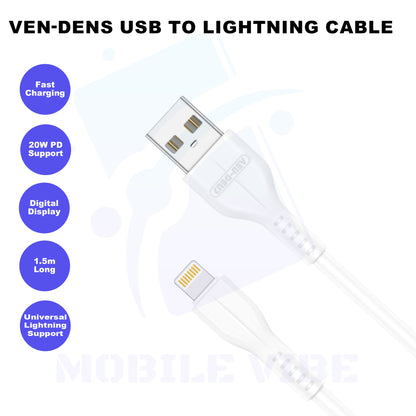 VEN-DENS USB to Lightning Cable Features