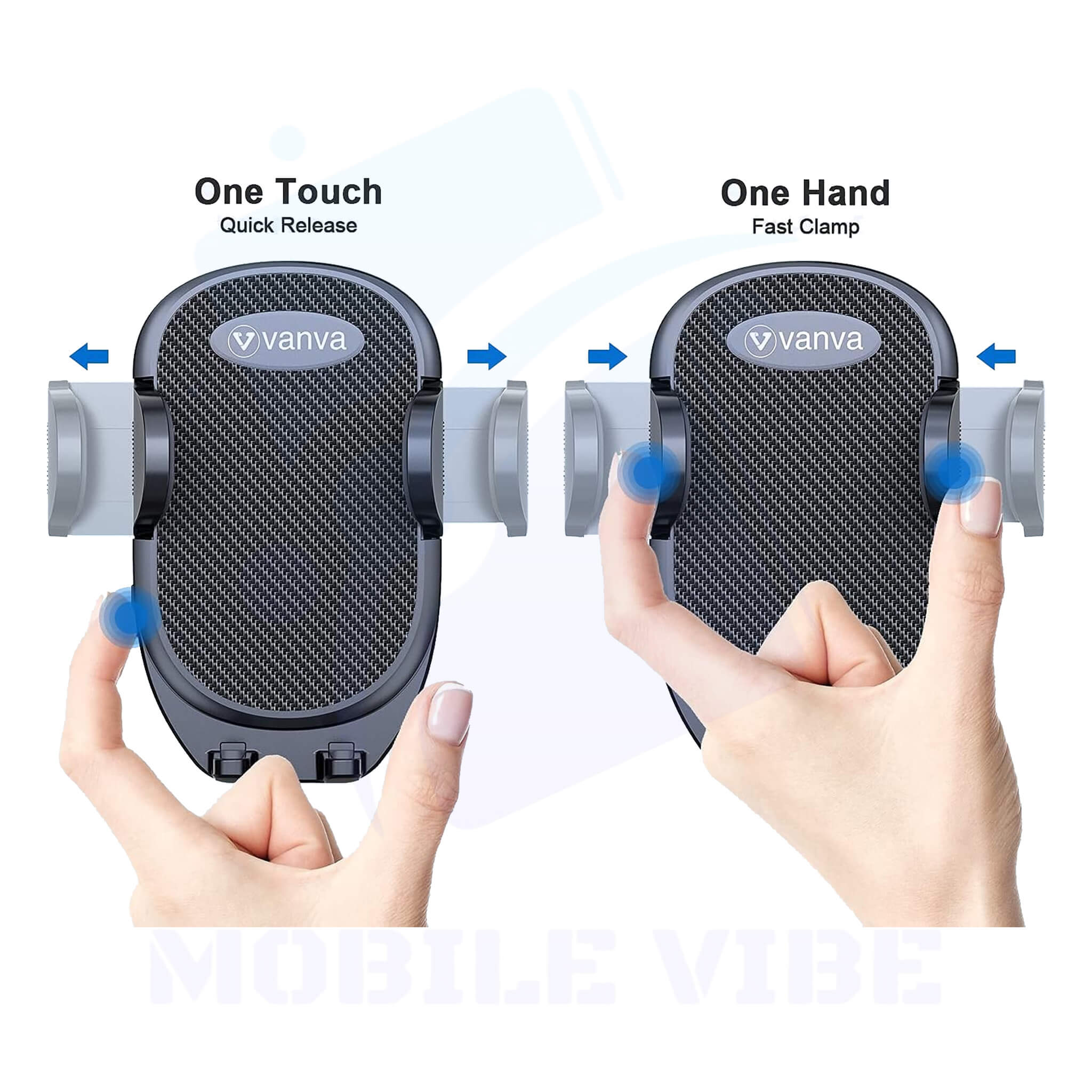 Vanva Ultimate Car Phone Mount one hand functionality