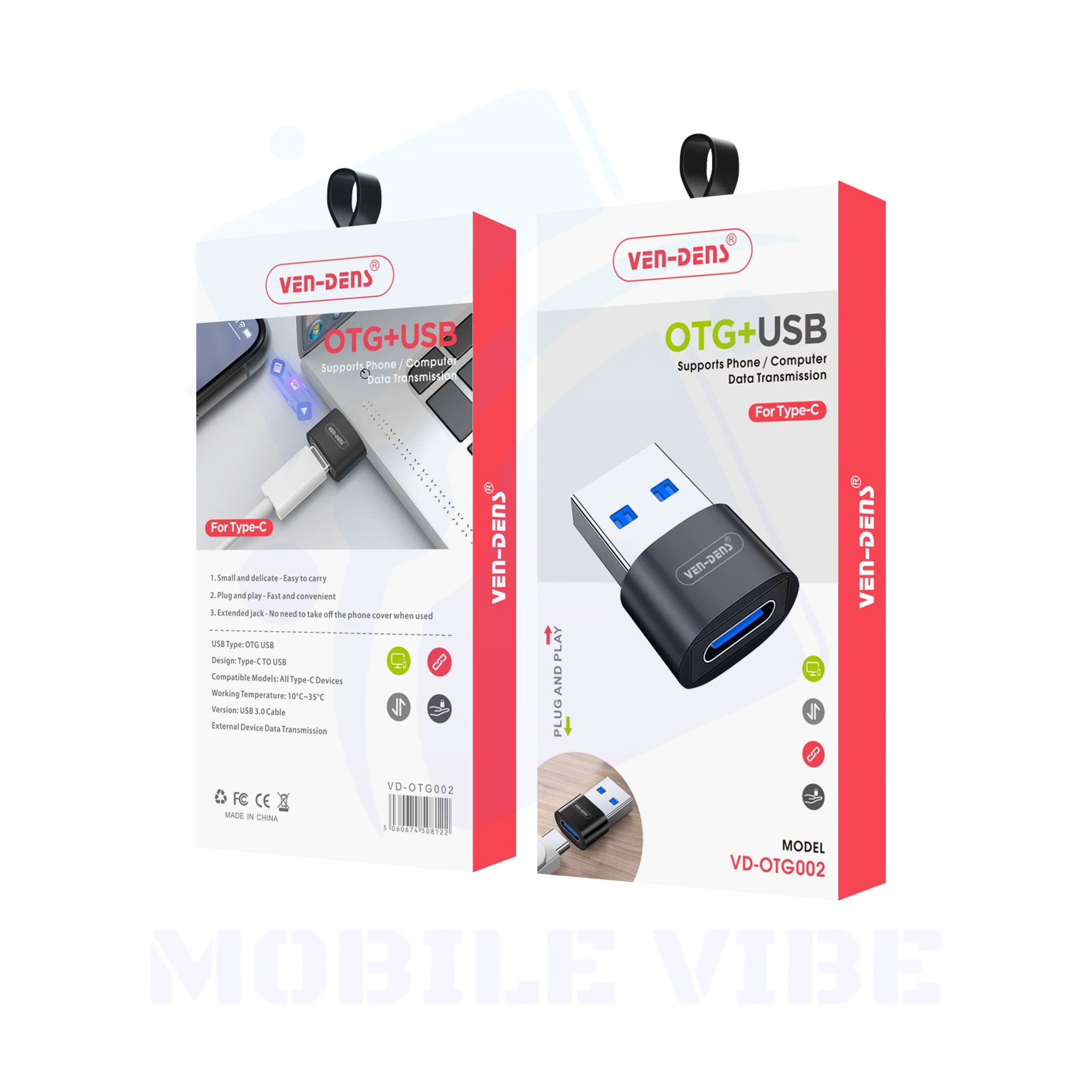 Ven-Dens OTG USB Type-C Adapter Packed