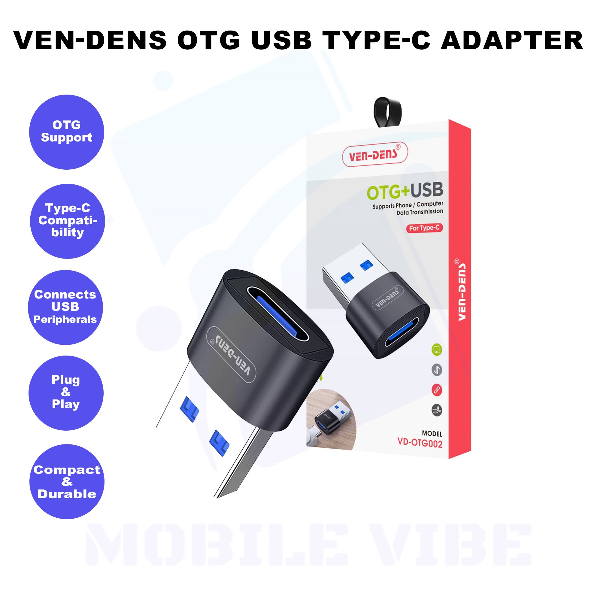 Ven-Dens OTG USB Type-C Adapter Features