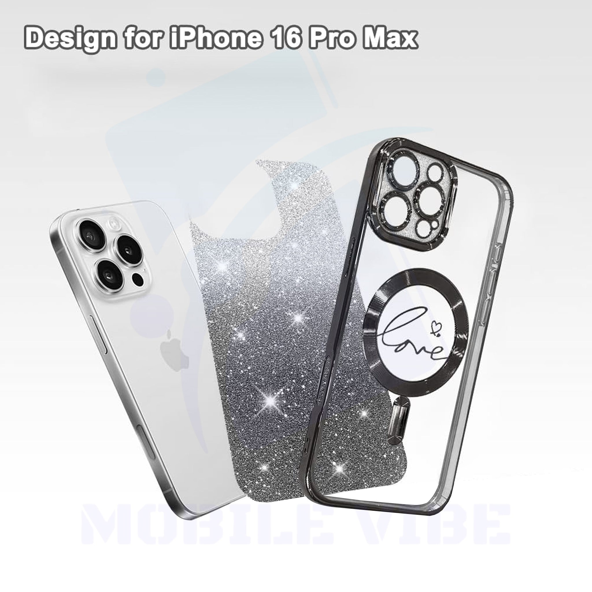 iPhone 16 Cute Bling Luxury Soft TPU Protective Case layers
