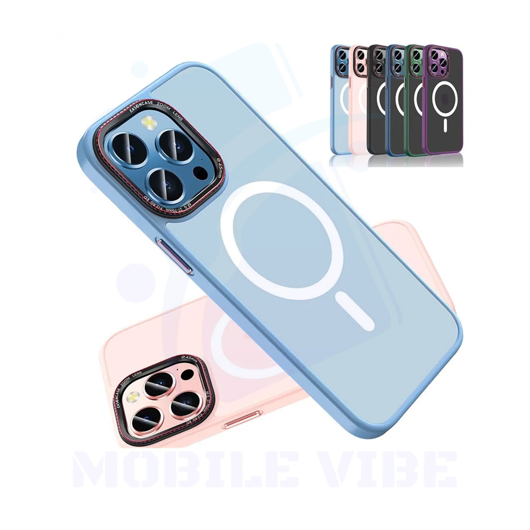 iPhone 16 Luxury Clear Matte Magnetic Wireless Charging Case in different colours