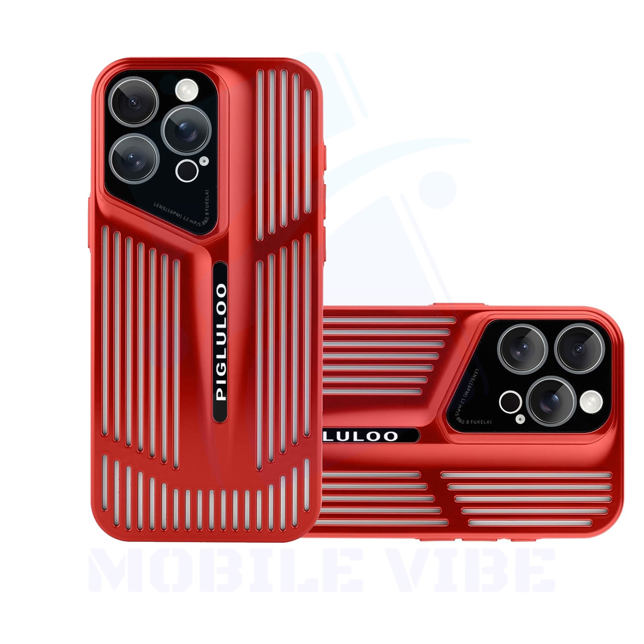 iPhone 16 Pro Max Blade Cooling PC Full Coverage Phone Case Red