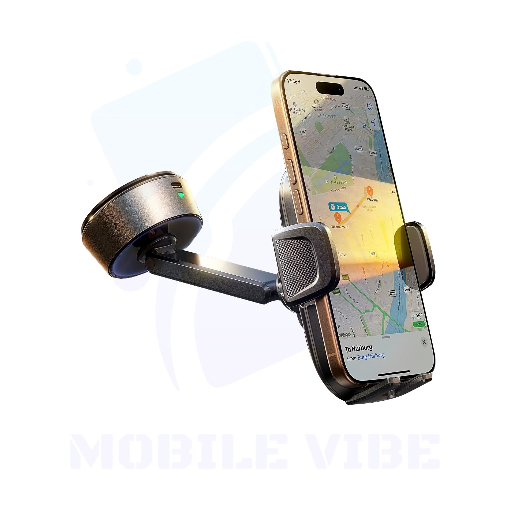 LISEN Auto Electric Vacuum Suction Car Phone Holder with holding phone
