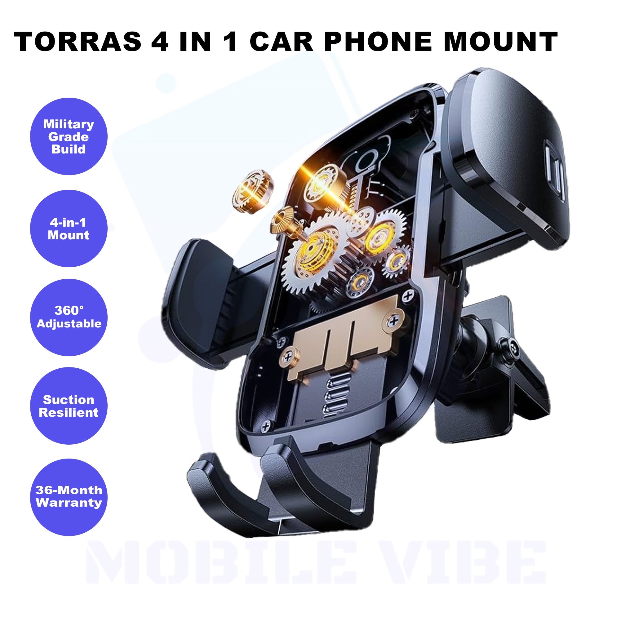 TORRAS Ultra‑Durable Car Phone Mount Features