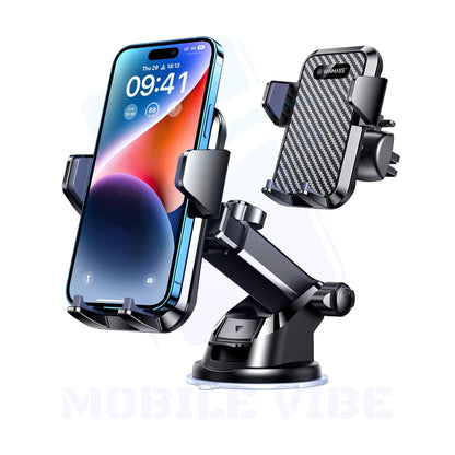 VANMASS Heavy‑Duty Car Phone Mount – Suction, Vent & Dash/Mount