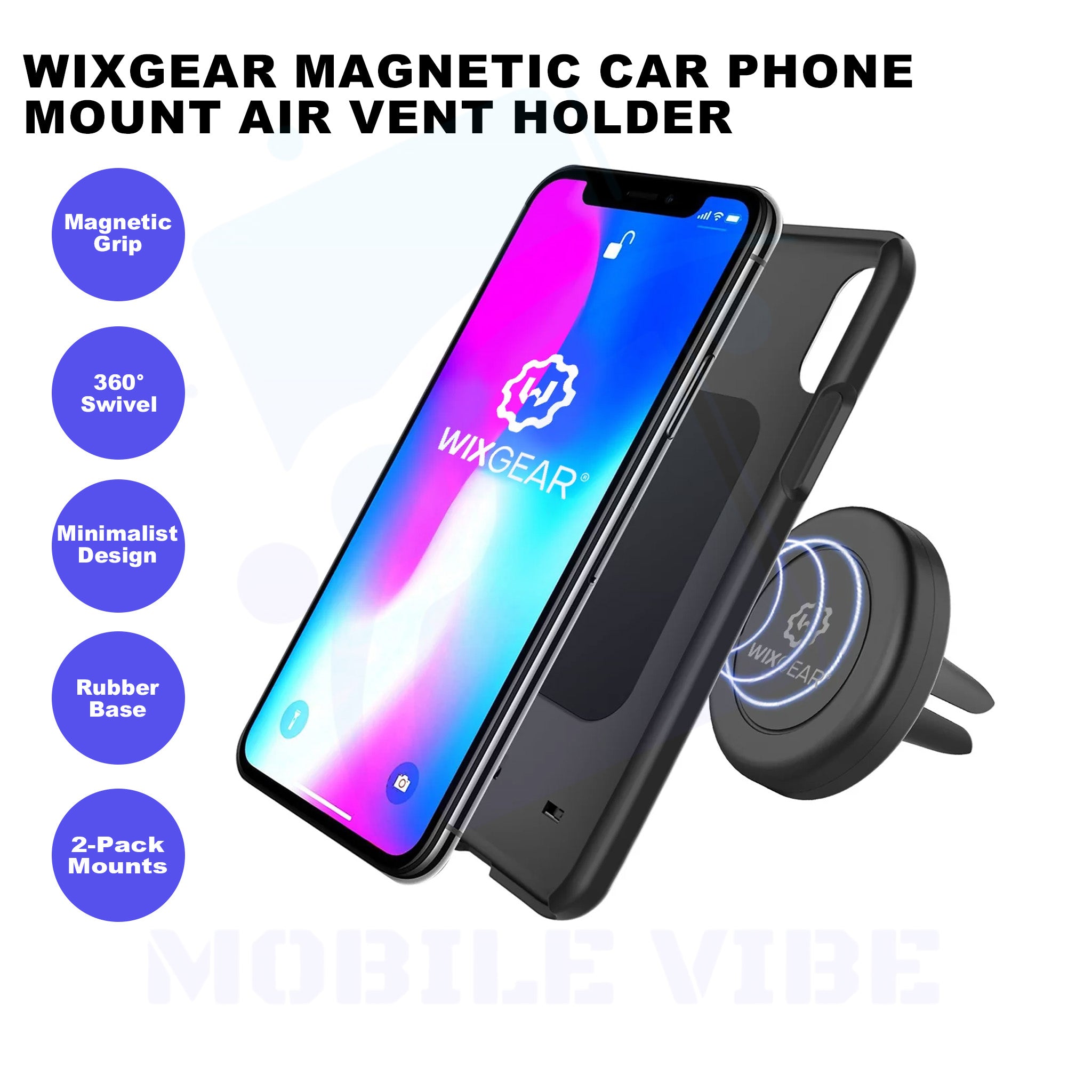 WixGear Magnetic Car phone Mount features